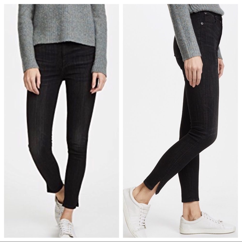 SOLD rag & bone High Rise Split Ankle Skinny Jeans - Picture 1 of 8